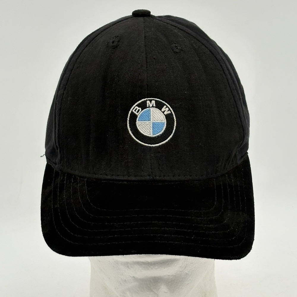 BMW Lifestyle‎ Black Baseball Cap Hat Suede Bill Luxury Car Embroidered Logo USA